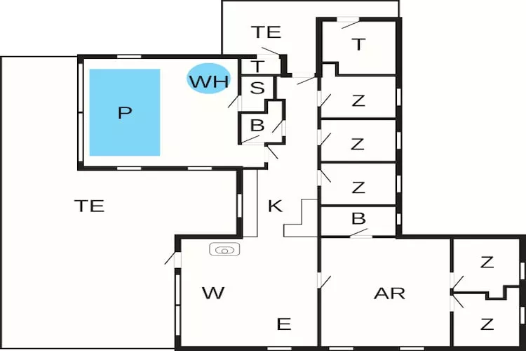 Luxe zwembadvilla in Marielyst -- By Traum Ferienwohnungen - Plattegrond