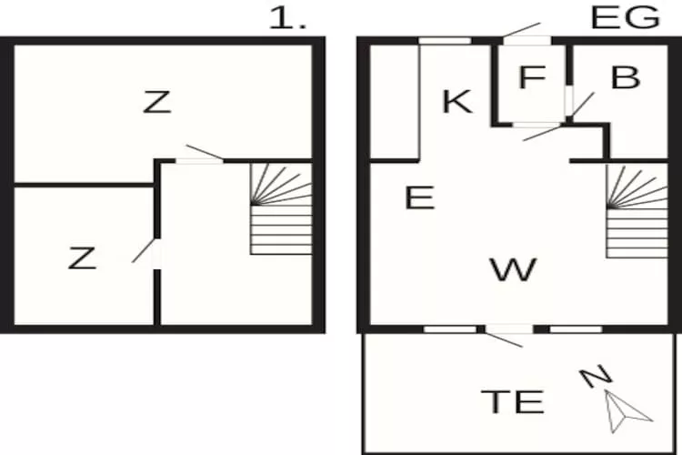 3 room,m/seaview.,2 levels - Plattegrond