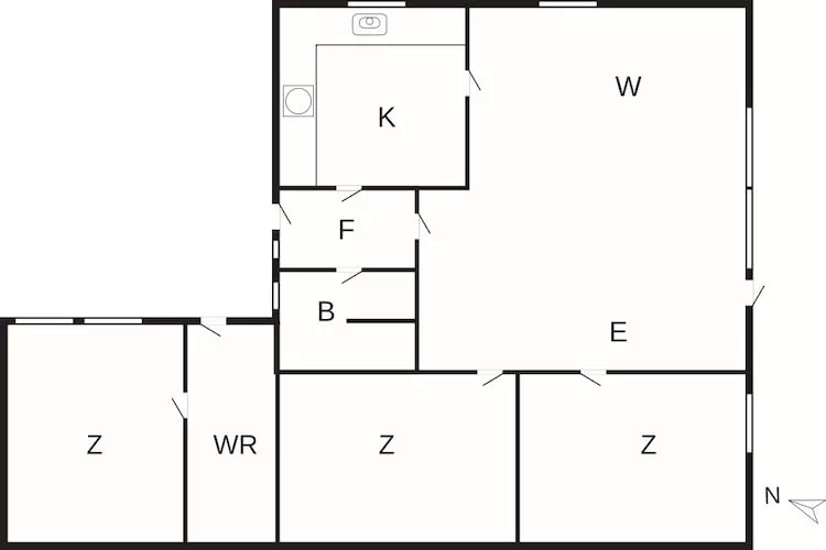 6 persoons vakantie huis in Rødvig Stevns-By Traum - Plattegrond