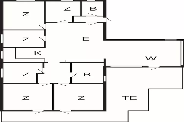 7 room,2 bathrooms - Plattegrond