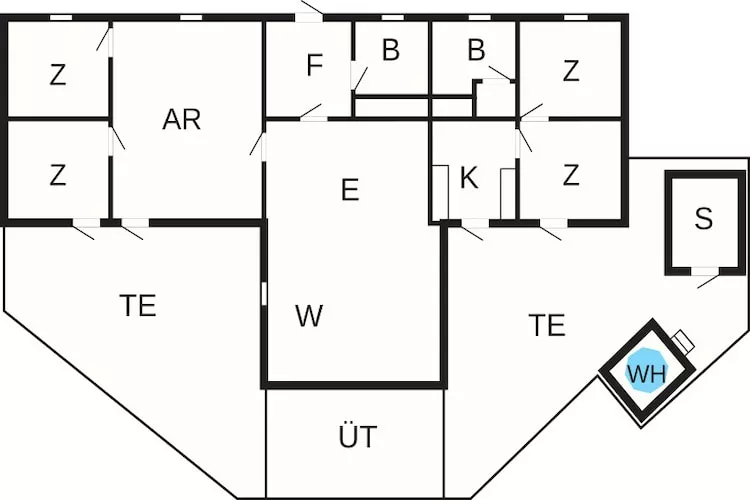 5 sterren vakantie huis in Væggerløse - Plattegrond