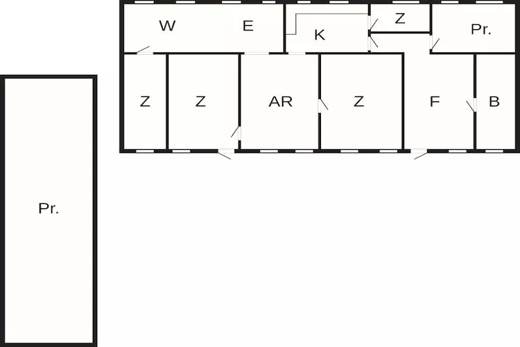 8 Personen vakantie huis in Roslev - Plattegrond