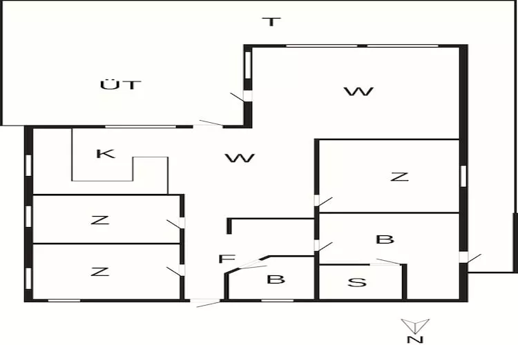 5 sterren vakantie huis in Væggerløse - Plattegrond