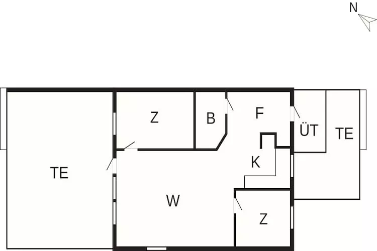 Chique vakantiehuis aan de kust in Læsø - Plattegrond