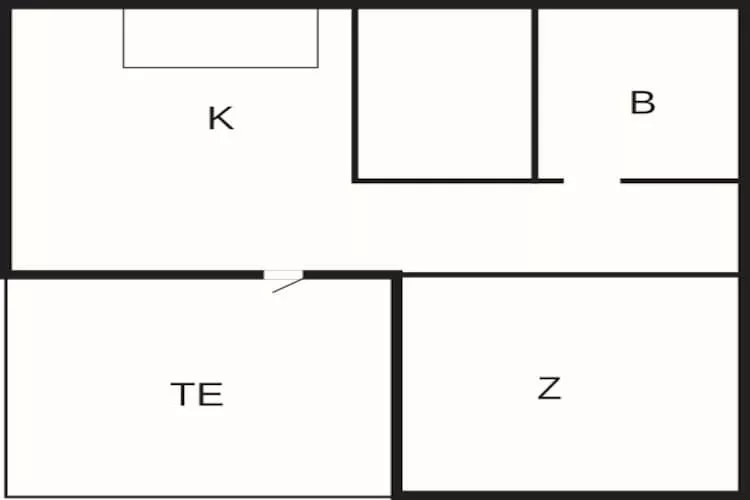 4 Personen vakantie huis in Hampen - Plattegrond