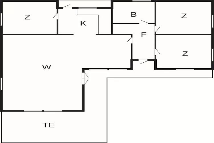 6 Personen vakantie huis in Henne - Plattegrond