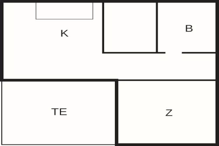 4 Personen vakantie huis in Hampen - Plattegrond