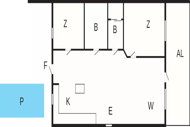 Vakantiehuis vlakbij het strand van Morbylanga - Plattegrond
