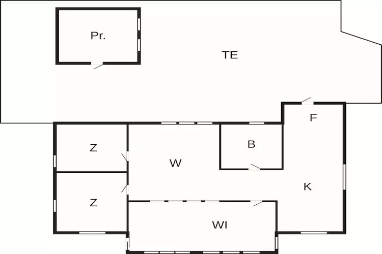 Gezellig huisje in Melbystrand - Plattegrond