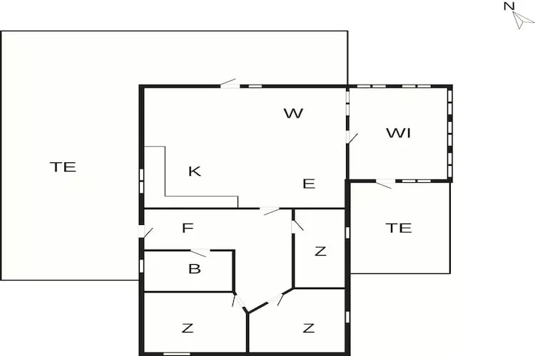 6 Personen vakantie huis in Thyholm - Plattegrond