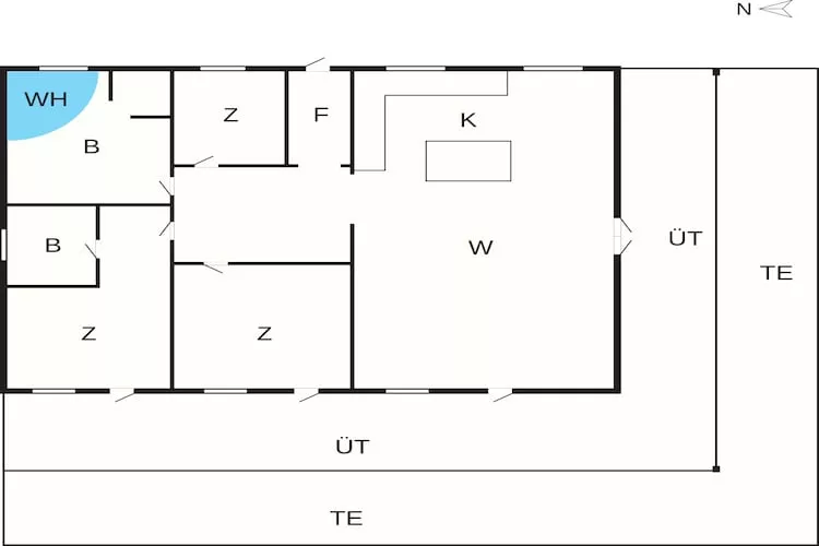 4 sterren vakantie huis in Væggerløse - Plattegrond