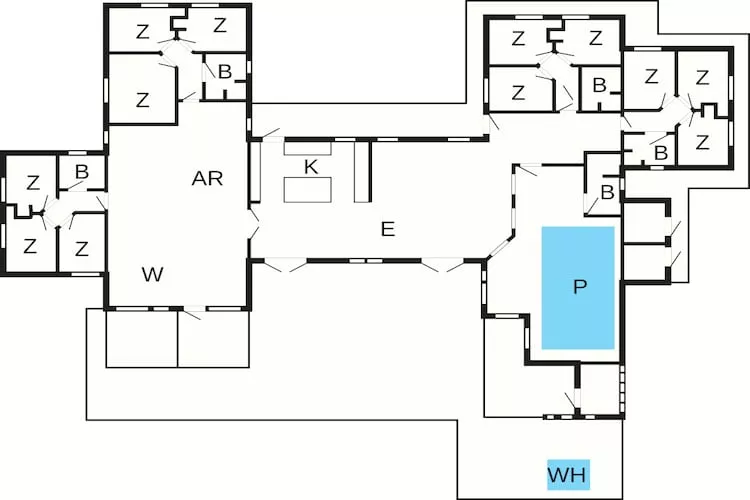 5 sterren vakantie huis in Idestrup - Plattegrond