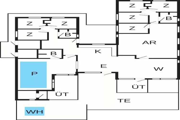 5 sterren vakantie huis in Idestrup - Plattegrond