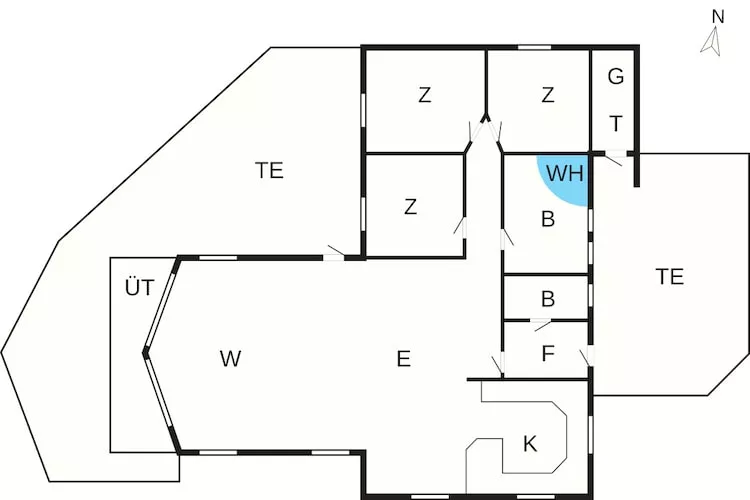 5 sterren vakantie huis in Løkken - Plattegrond