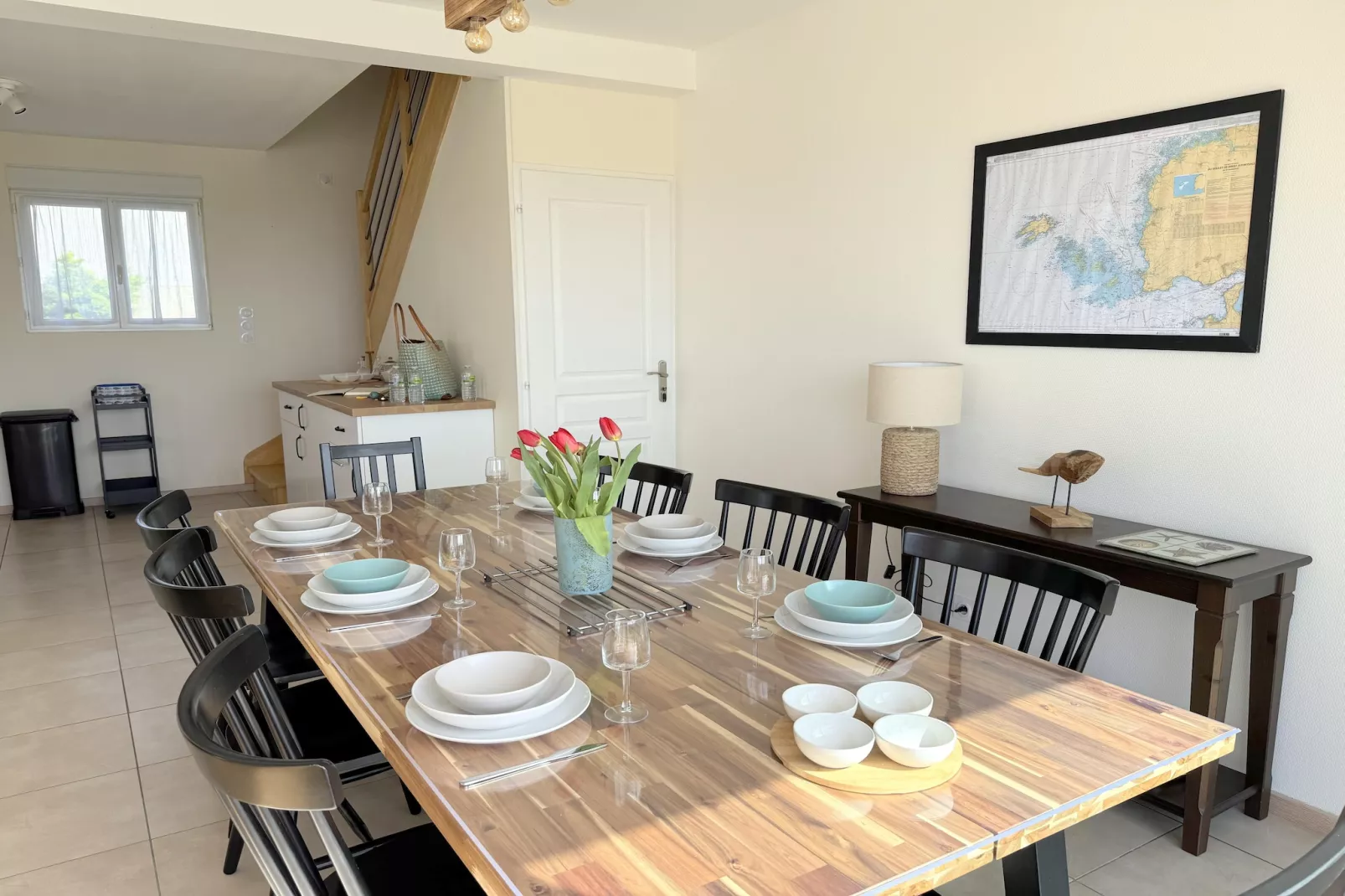 Ferienhaus mit Panoramablick Le Conquet - Eetkamer