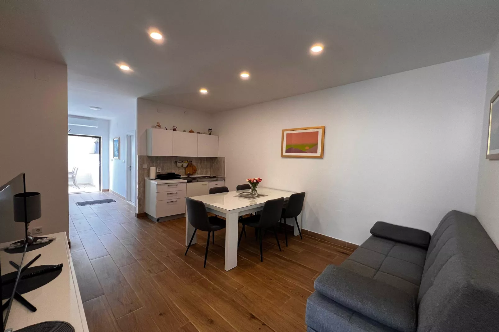 Guest House Kono - Two Bedroom Apartment with Terrace - Woonkamer