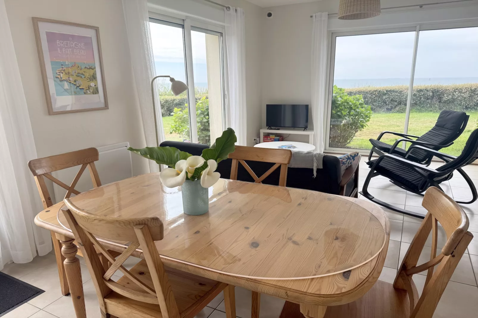 Ferienhaus mit Panoramablick Le Conquet - Eetkamer