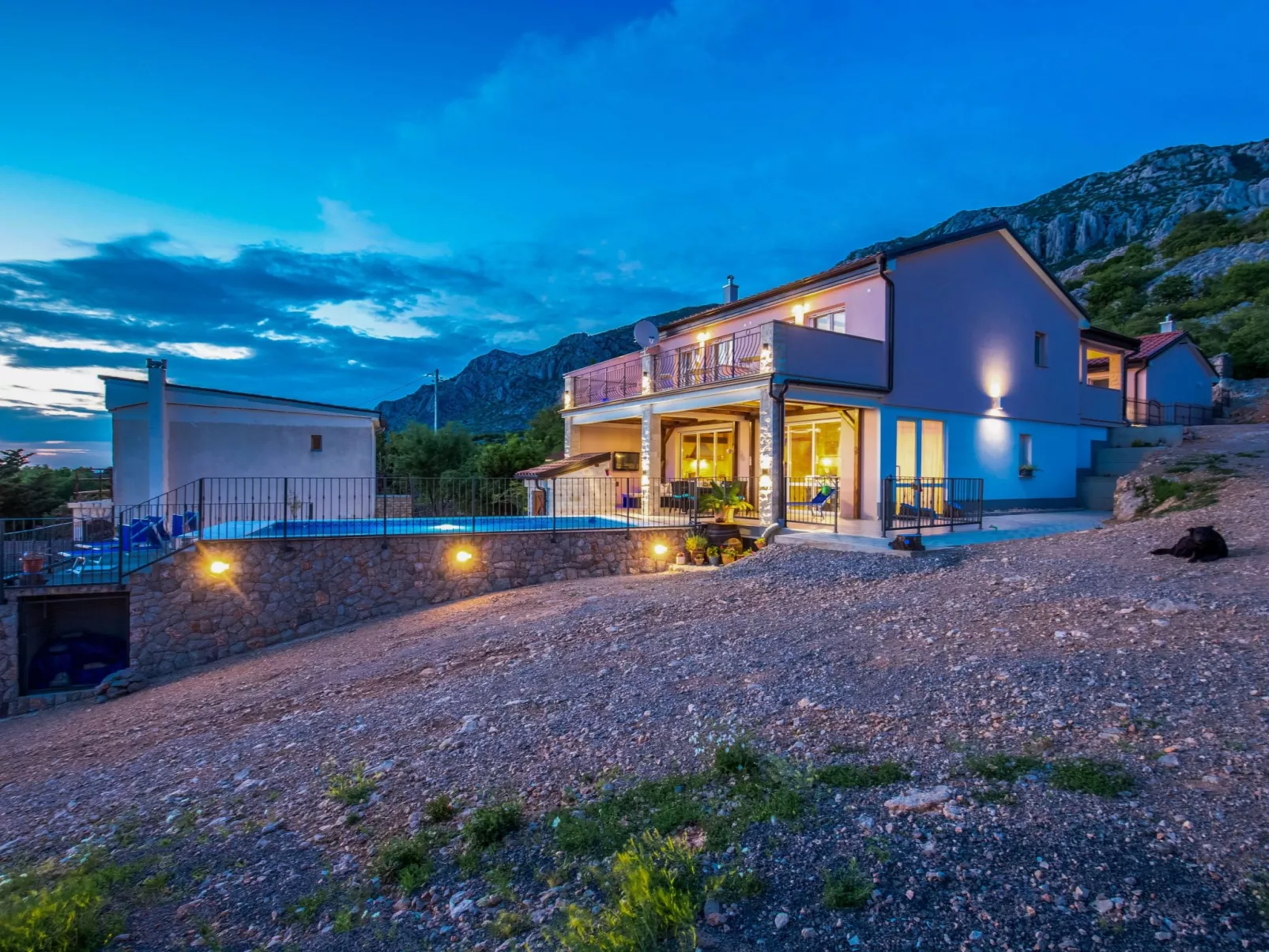 Meerblick Ferienvilla Haus Lucija mit Pool