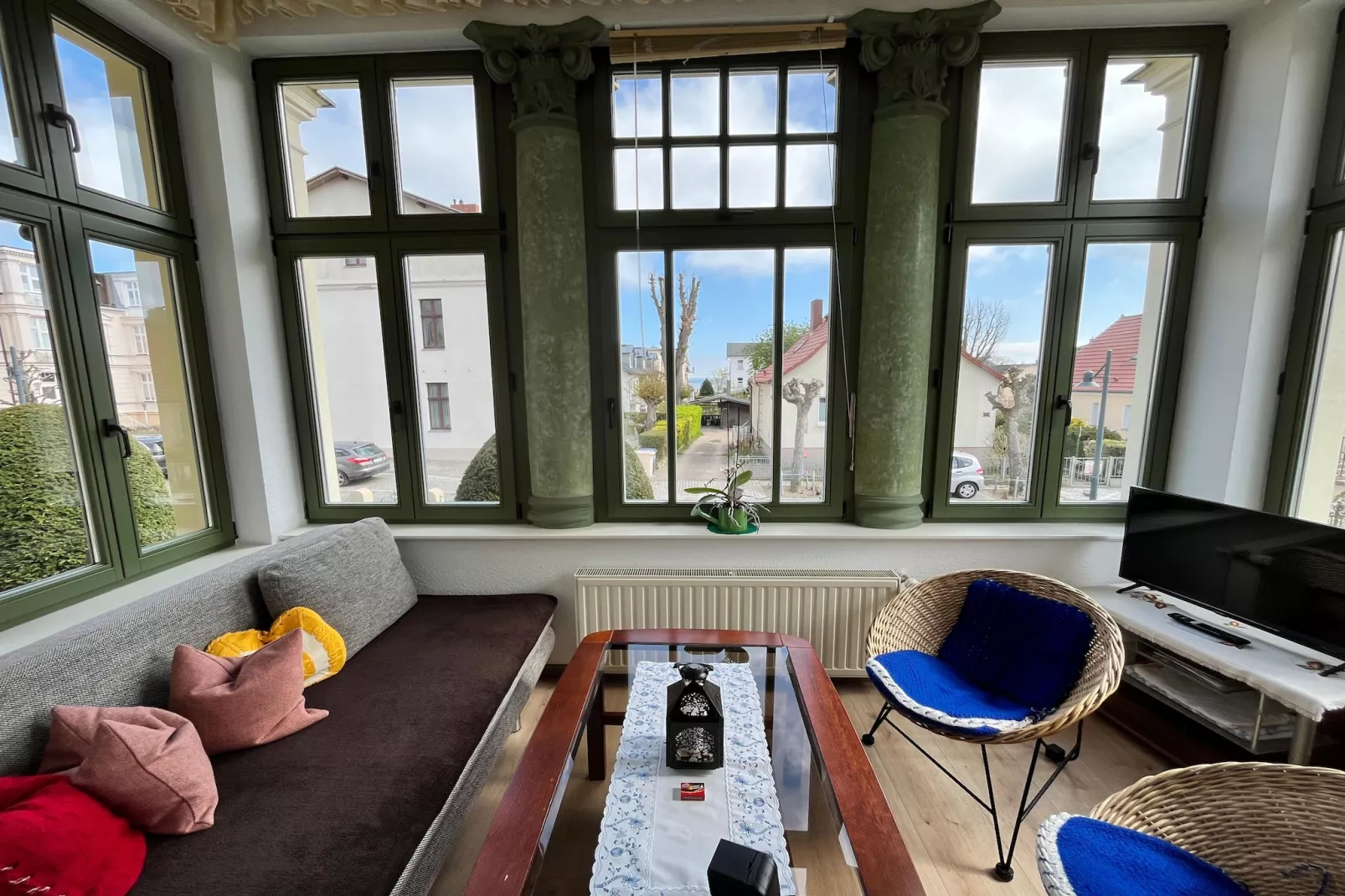 Ferienwohnung Morgenröte Ahlbeck - Woonkamer