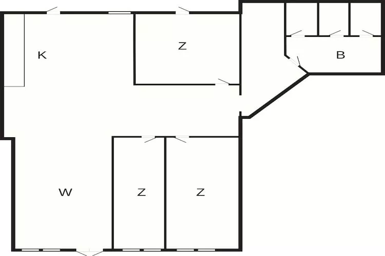 2 room,View dune,G.Floor,Premium - Plattegrond