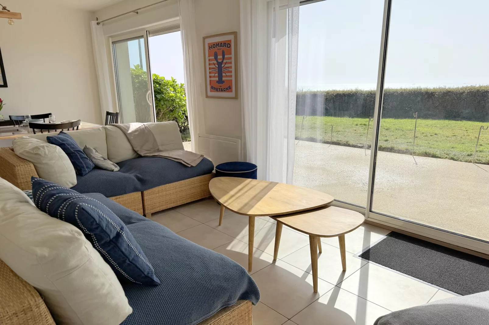 Ferienhaus mit Panoramablick Le Conquet - Woonkamer