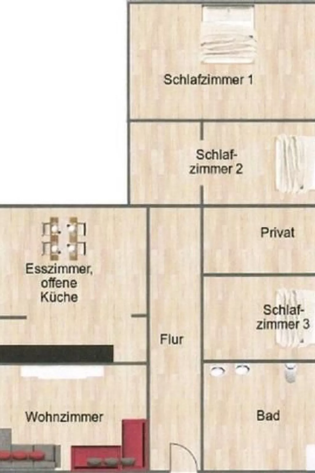 4 Sterne Ferienwohnung mit 3 Schlafzimmern, Nähe Limburg, Rheingau,Taunus, West - Binnen