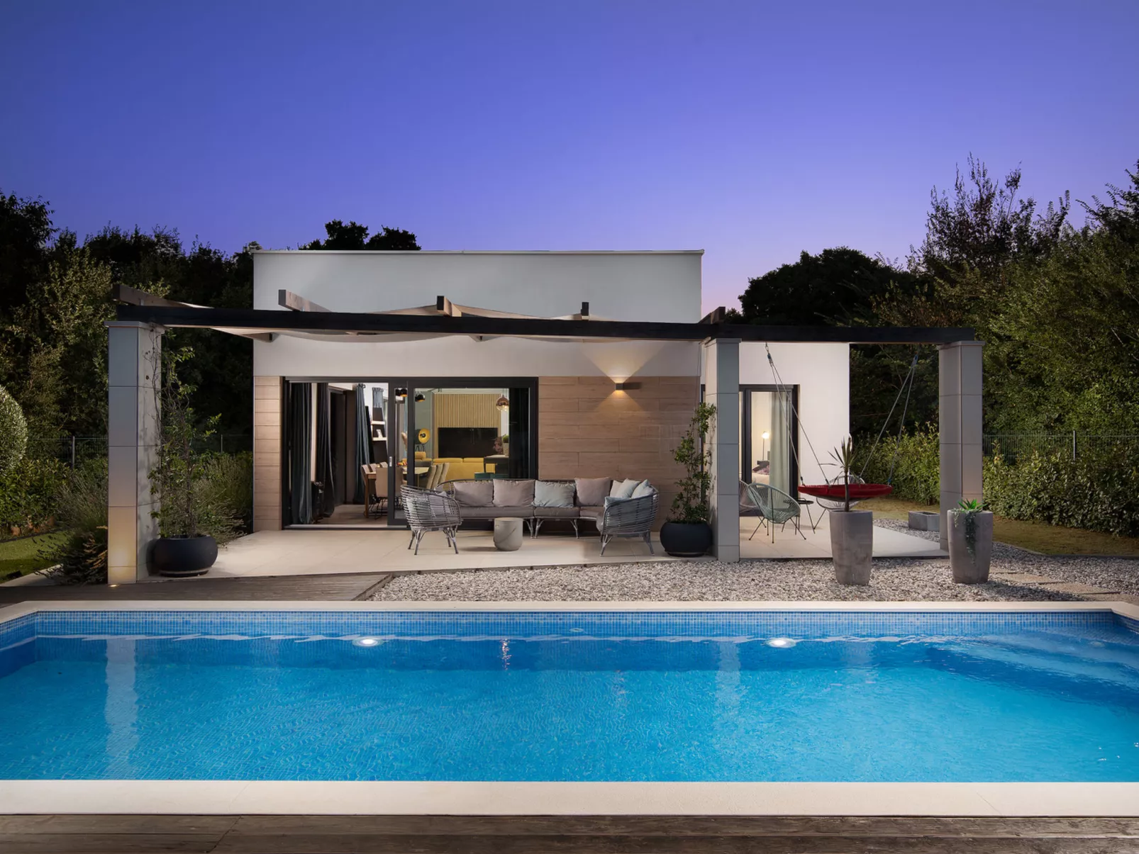Maell design villa, extra heated pool season 2026 - Buiten