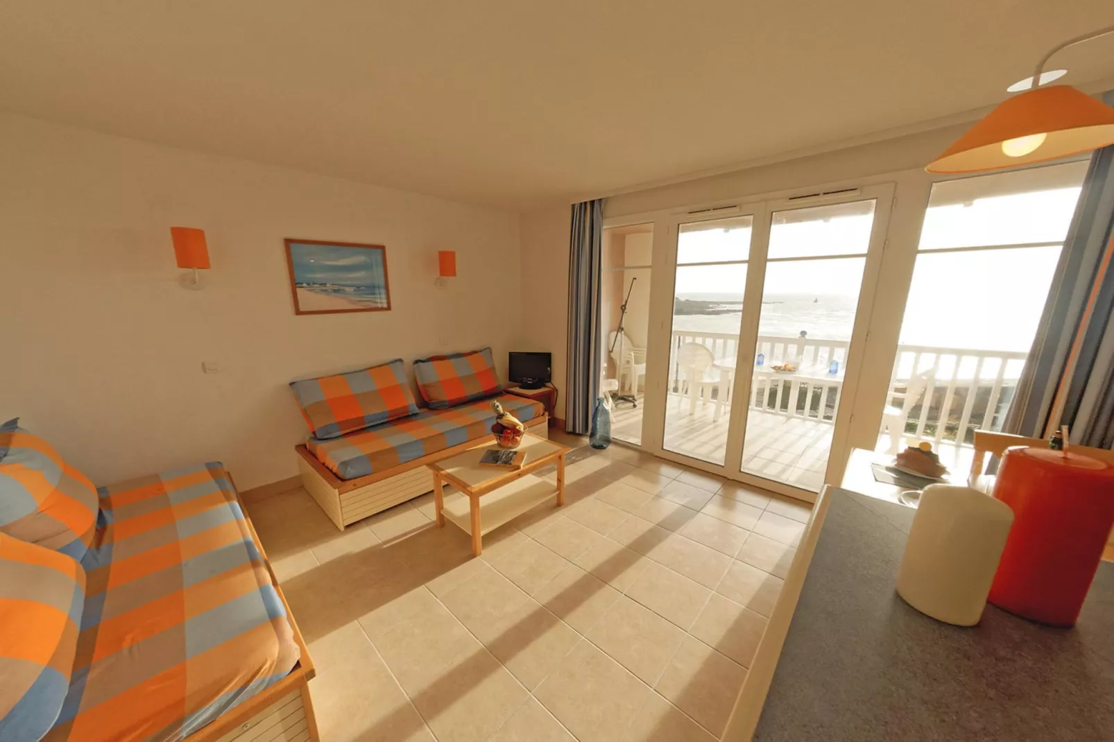 Terrasses de l'Océan 2 pièces 4 pers vue mer 24M OTA - Woonkamer
