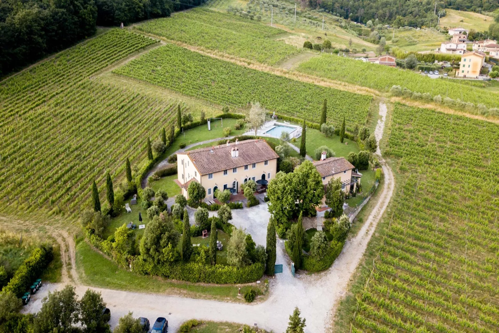 Maria Farmhouse Apartment in Wine Resort in Lucca - Buitenkant zomer