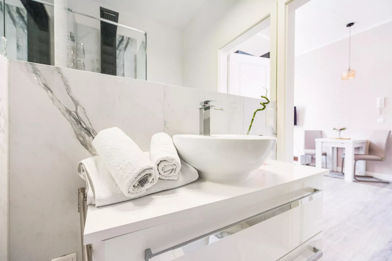 Apartment für Monteure Bad Camberg - Badkamer