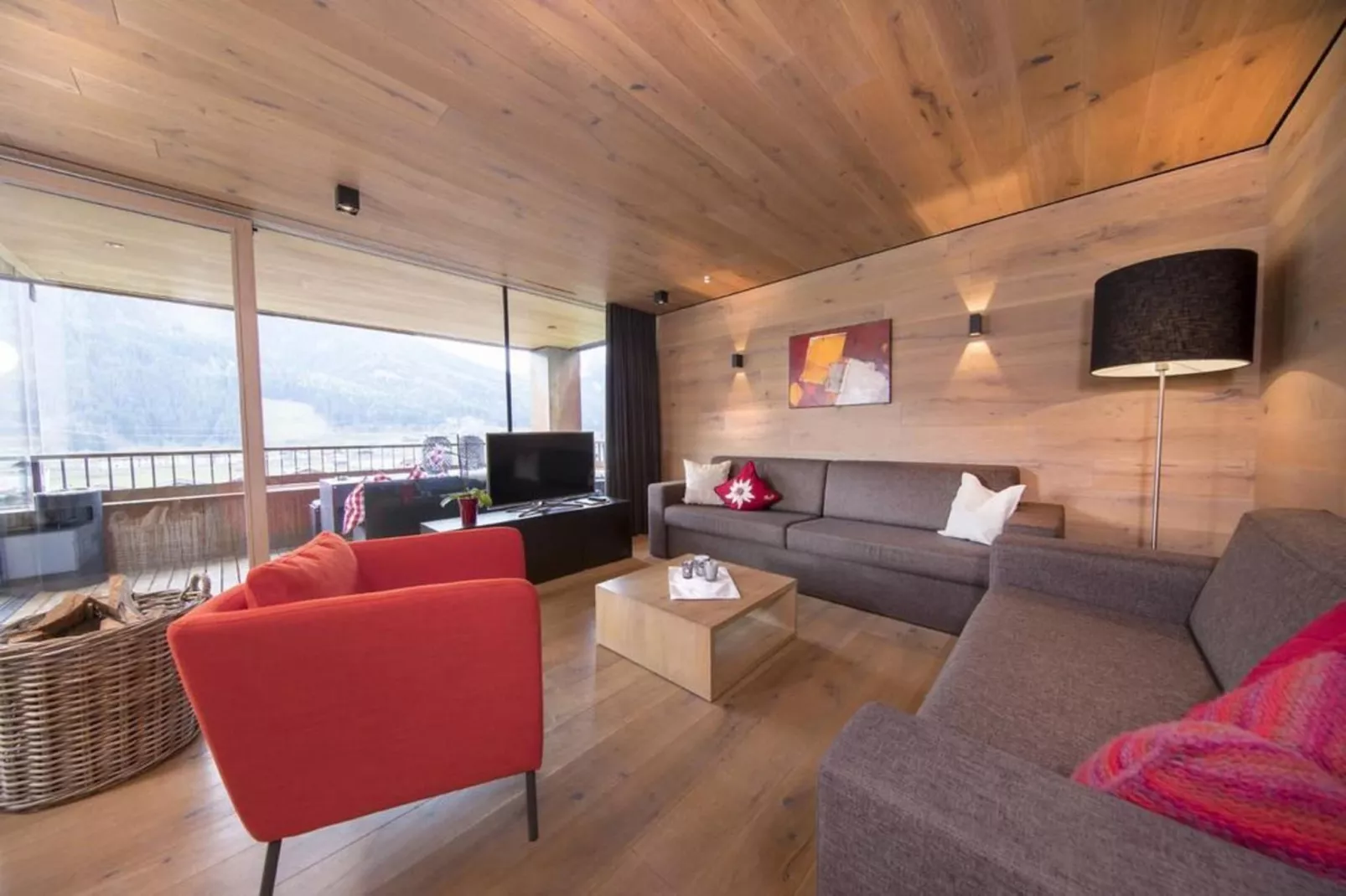 Smaragdresort Chalet Bergblick - Woonkamer