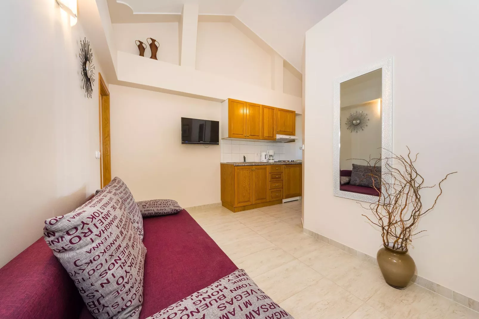 Beachfront apartment Mareo 6 - Woonkamer