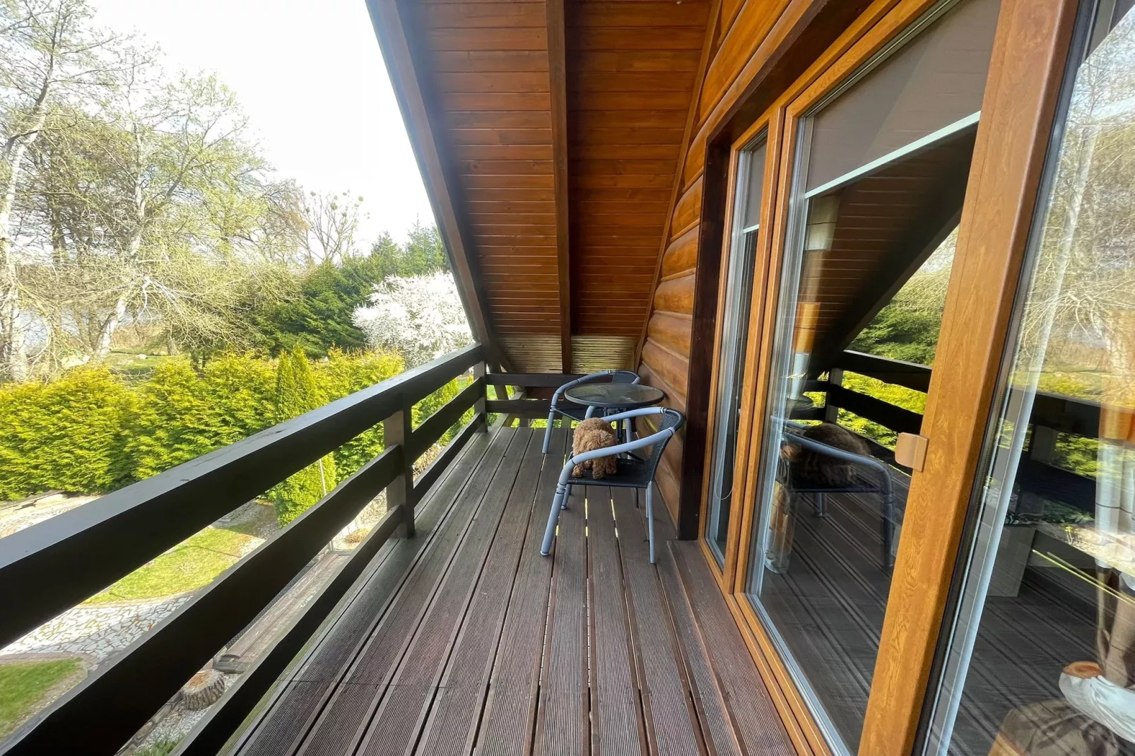 	Dom wakacyjny nad jeziorem Goszcza w Lubrzy dla max 5 osób - Terrasbalkon