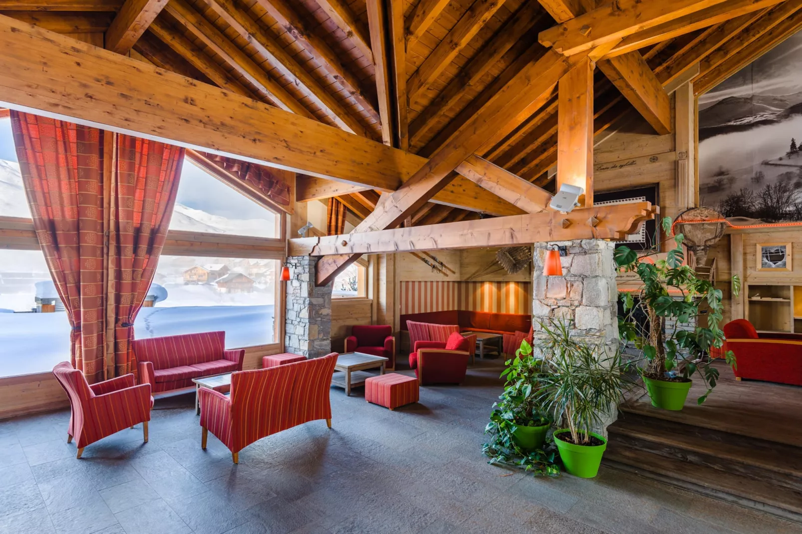 Résidence L'Ecrin des Sybelles 4-Room Duplex Apartment - 8 People OTA - Woonkamer