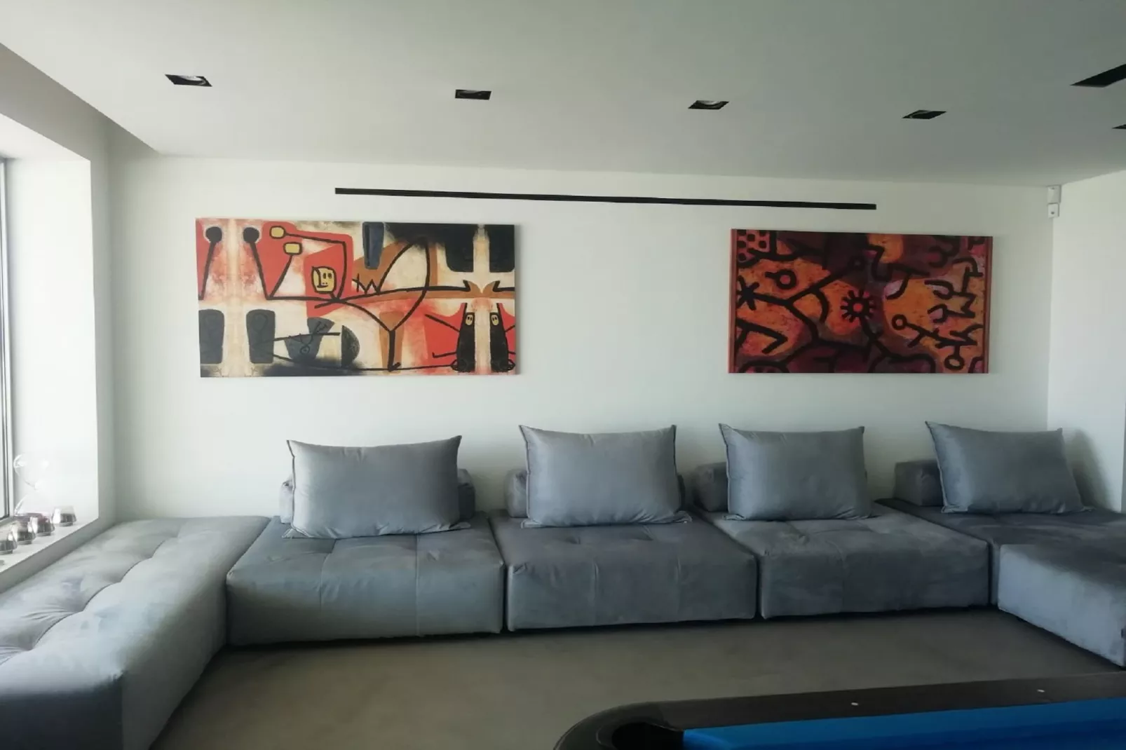 Luxury Villa at Vrahniou - Woonkamer