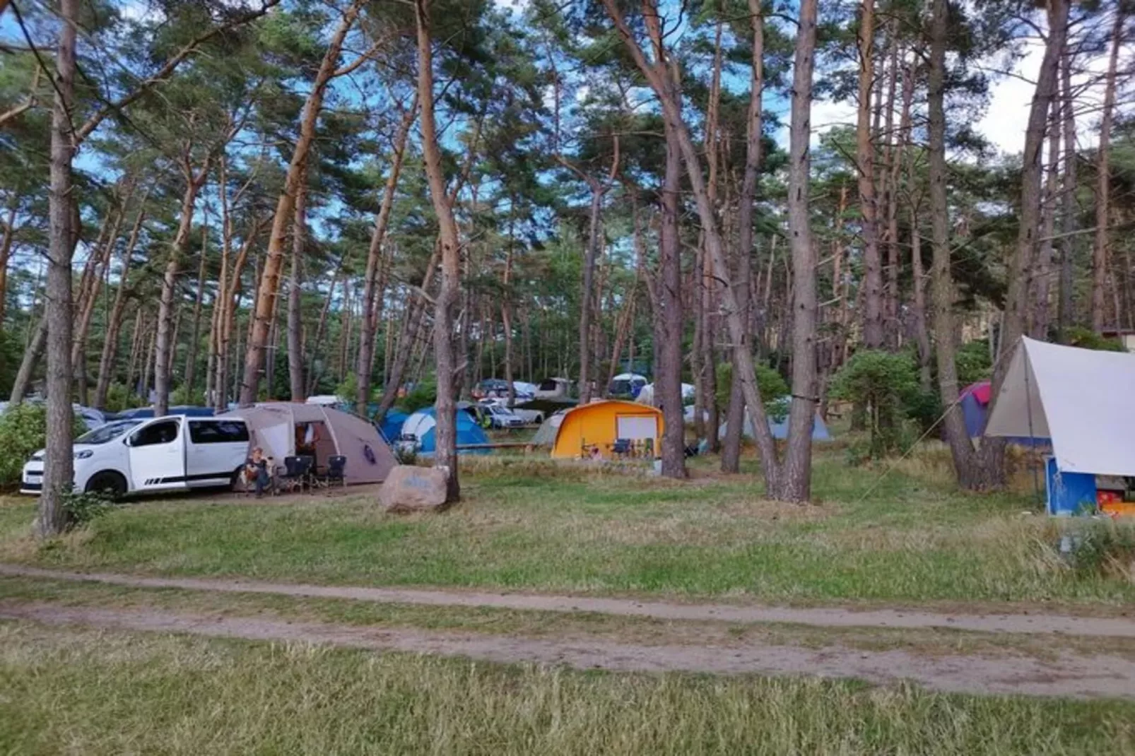 Ferienwohnung am Achterwasser Lütow 4 P - Uitzicht zomer