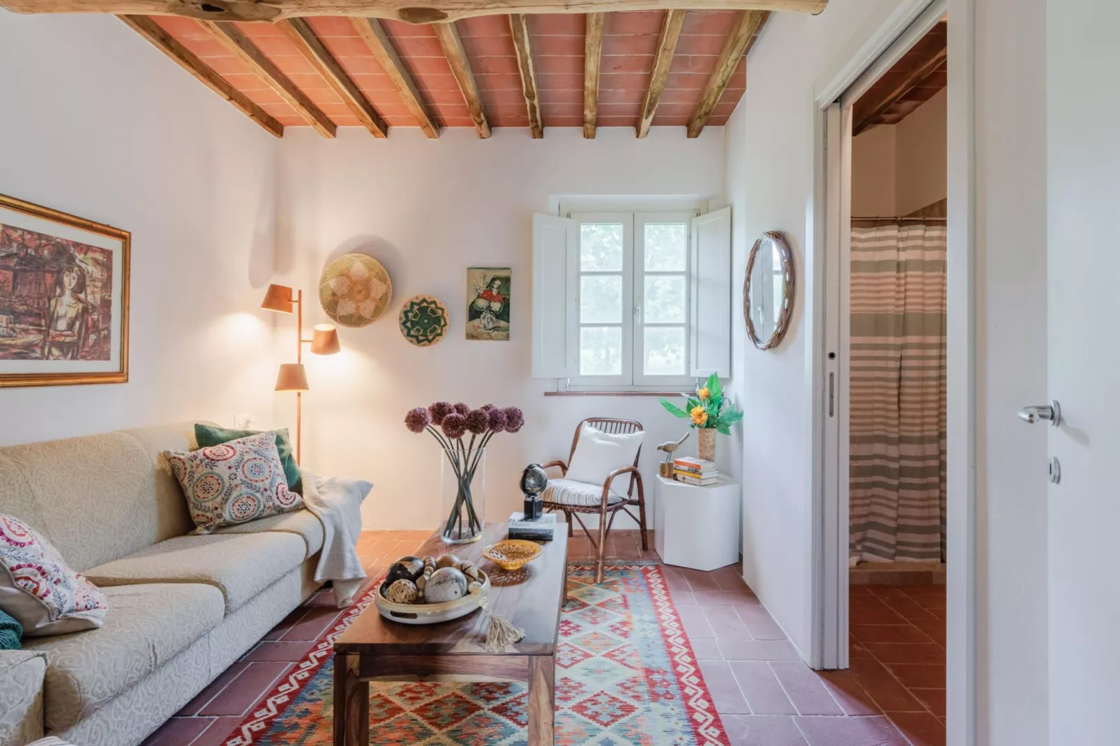Casa Bellavista at Borghetto Farmhouse - Woonkamer
