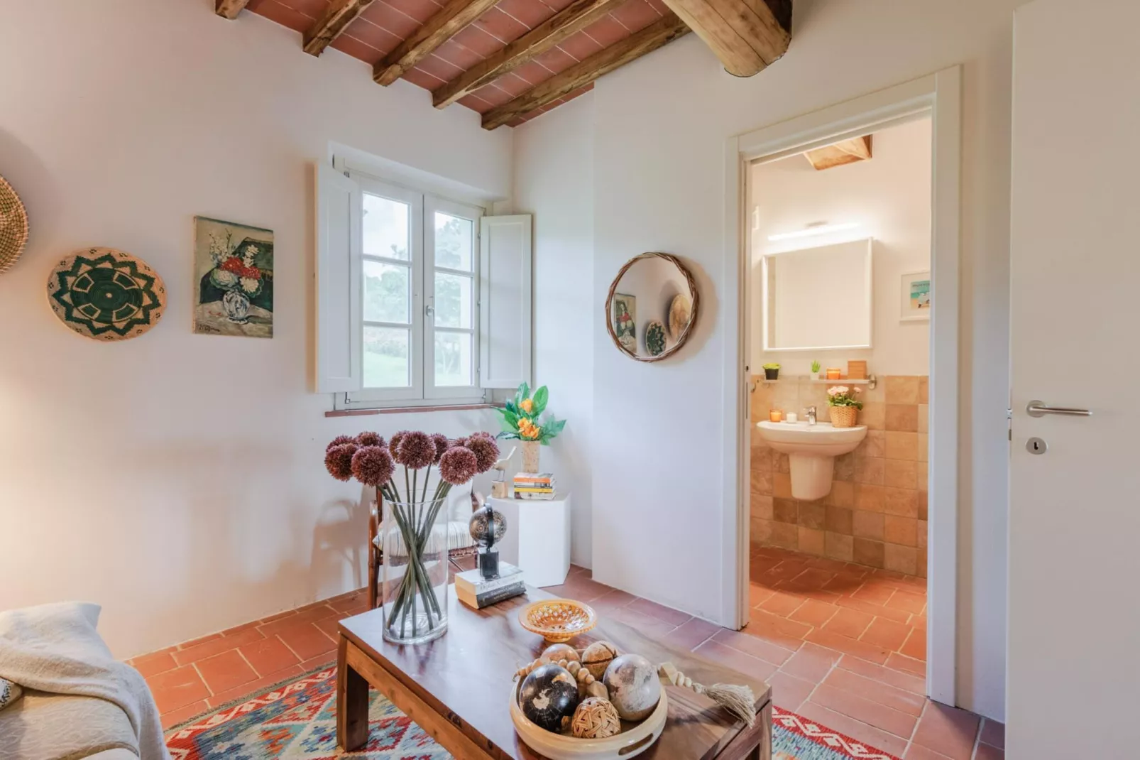 Casa Bellavista at Borghetto Farmhouse - Woonkamer
