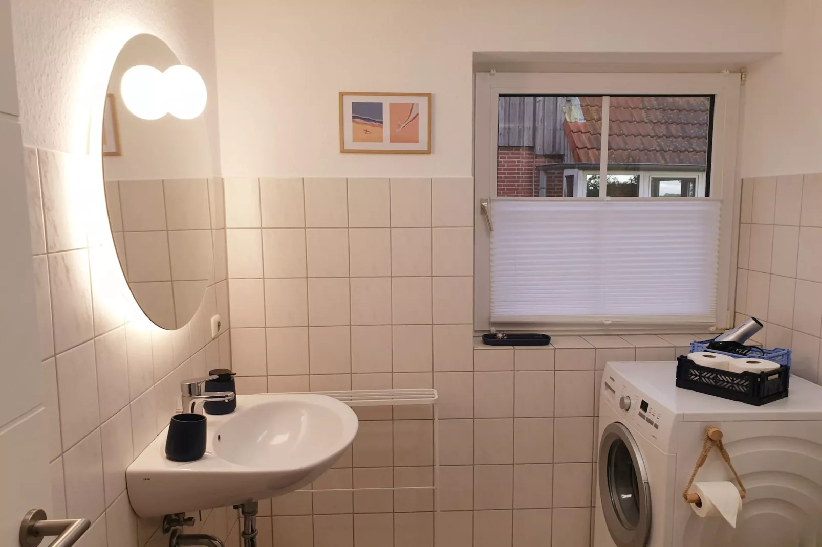 Ferienwohnung Terrasse und Aussicht - Badkamer