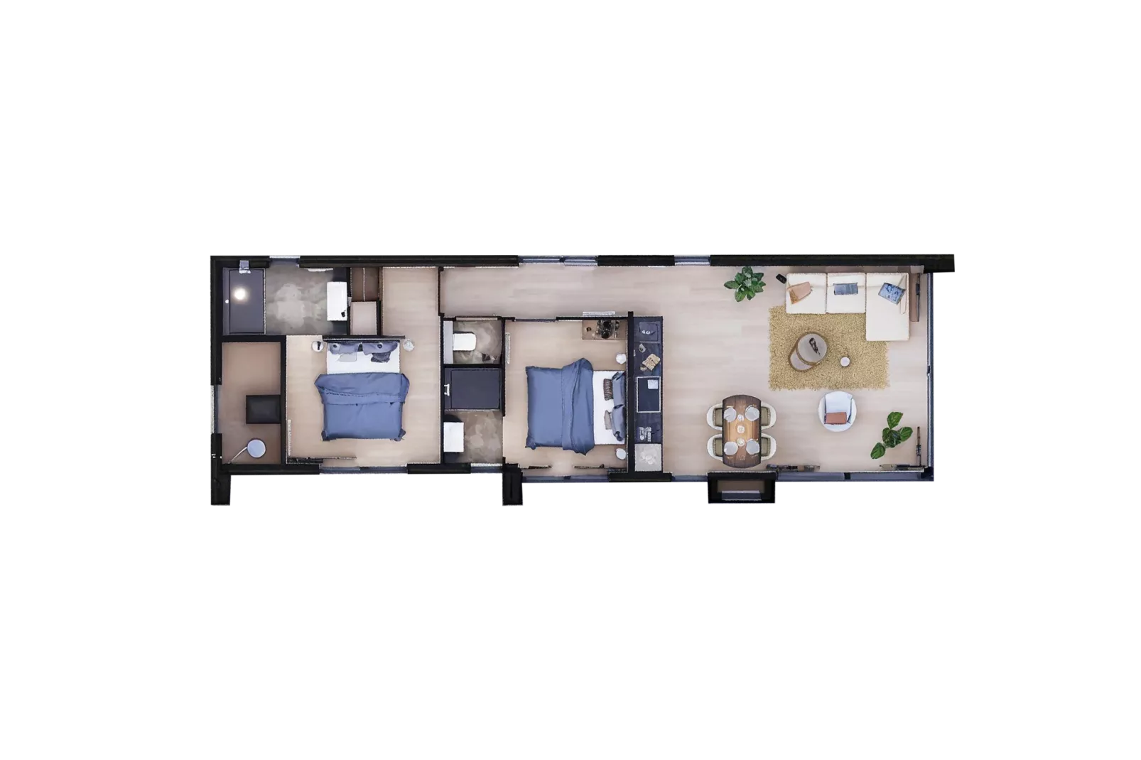 Villa Meerzicht | 4 Pers. - Plattegrond