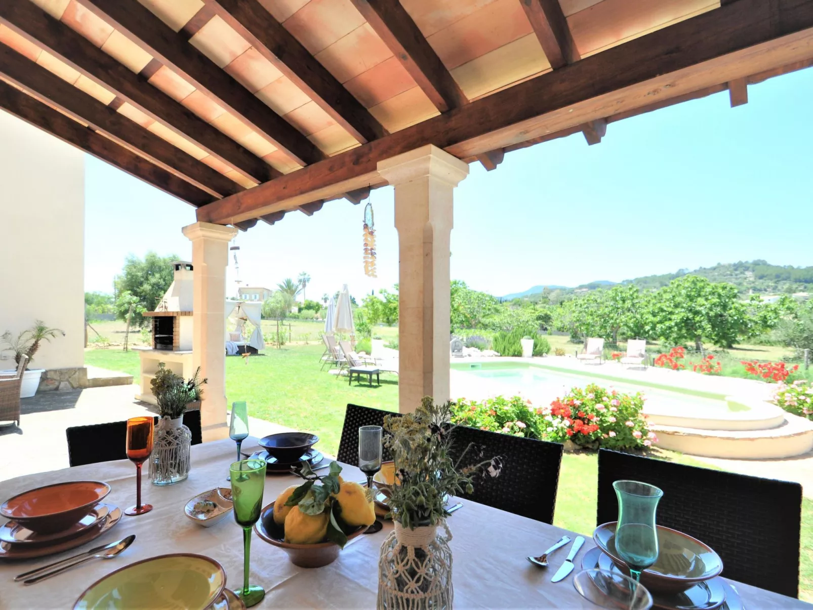 Villa SON RUBI en Selva (Serra de Tramuntana) con barbacoa y piscina privada- V - Buiten