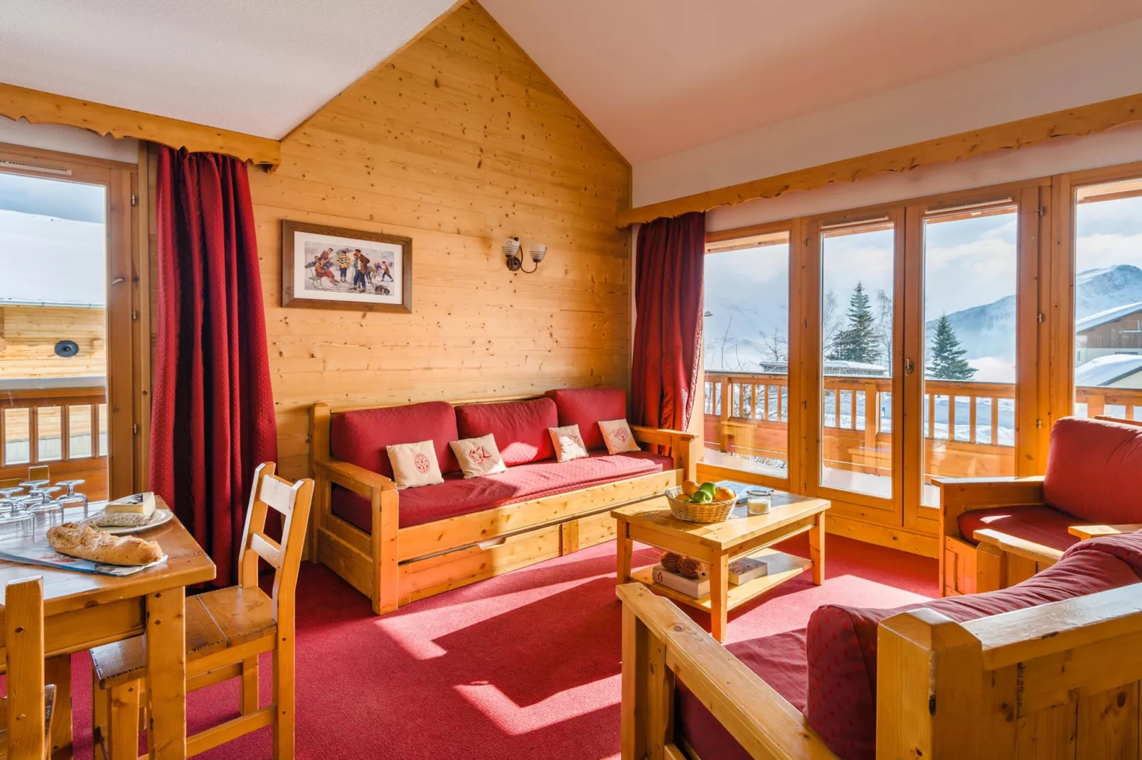 Résidence L'Ecrin des Sybelles 4-Room Duplex Apartment - 8 People OTA - Woonkamer