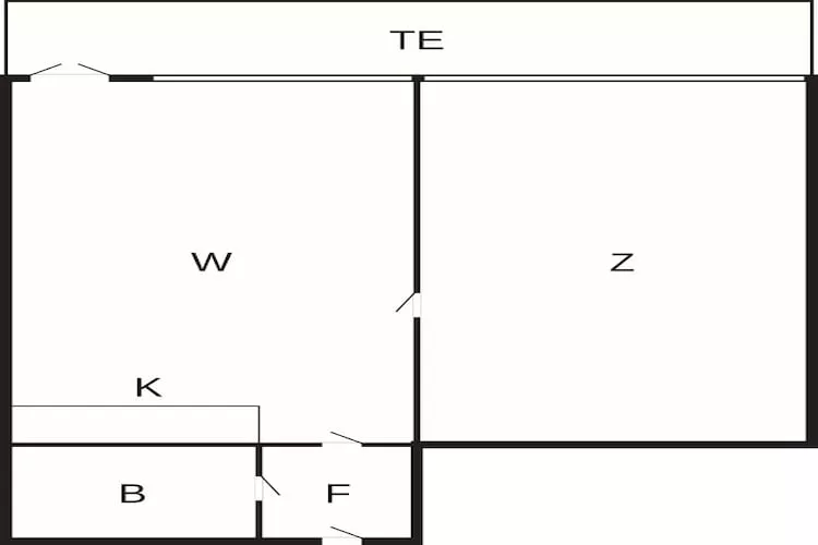 2 room,2 bath,View dune,G.Floor,Premi - Plattegrond