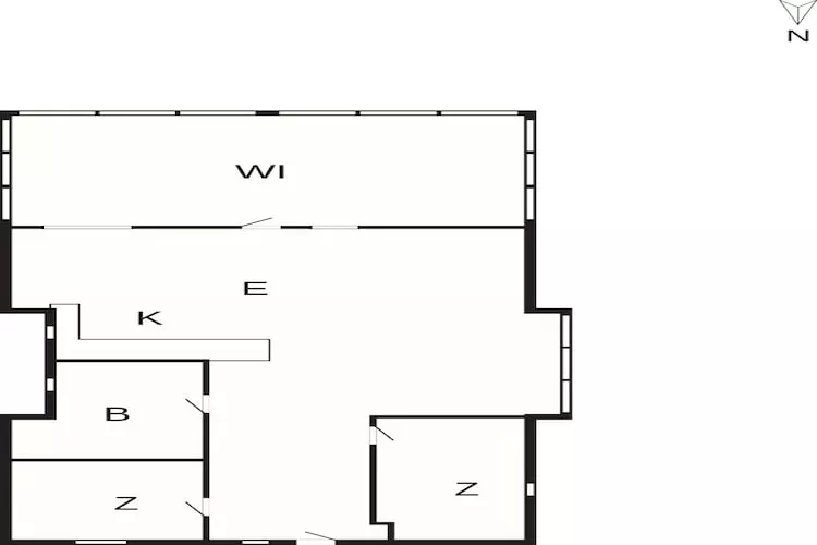 Gezellig vakantiehuis voor vier gasten - Plattegrond
