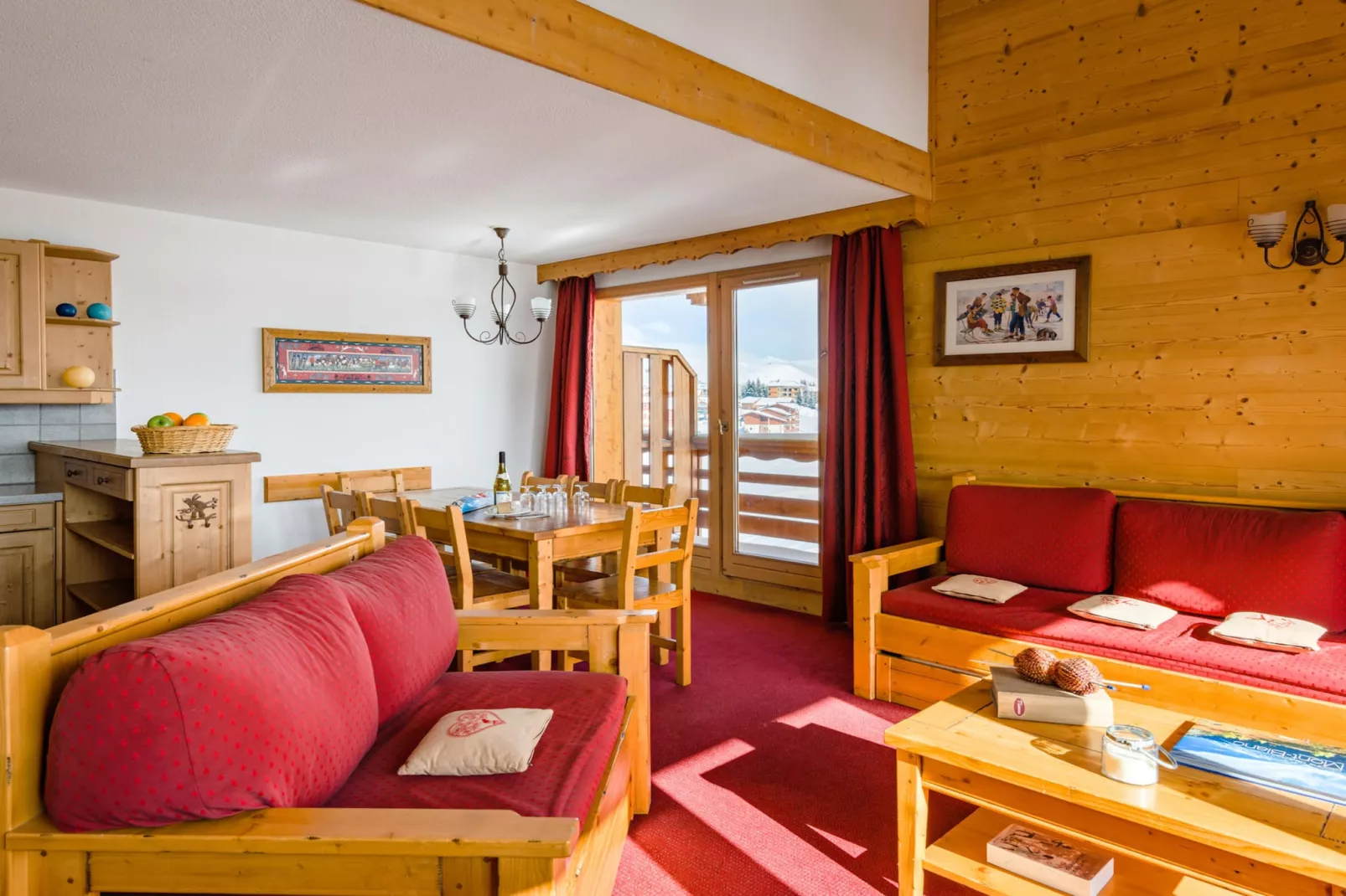 Résidence L'Ecrin des Sybelles 4-Room Duplex Apartment - 8 People OTA - Eetkamer