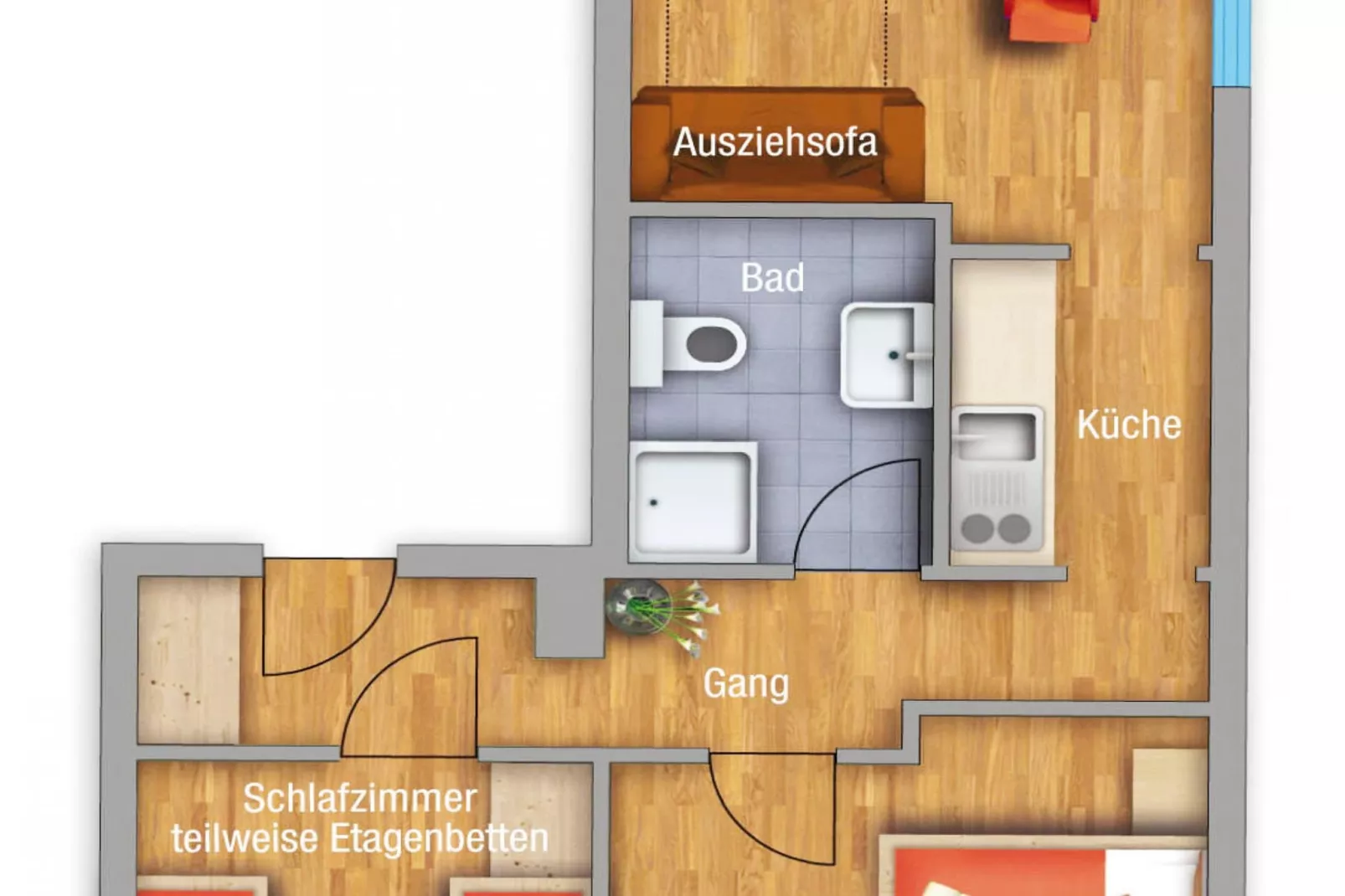 Apart Fliana Mathon - Plattegrond