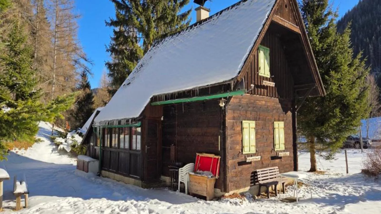 Almhütte Seebergalm - Exterieur winter