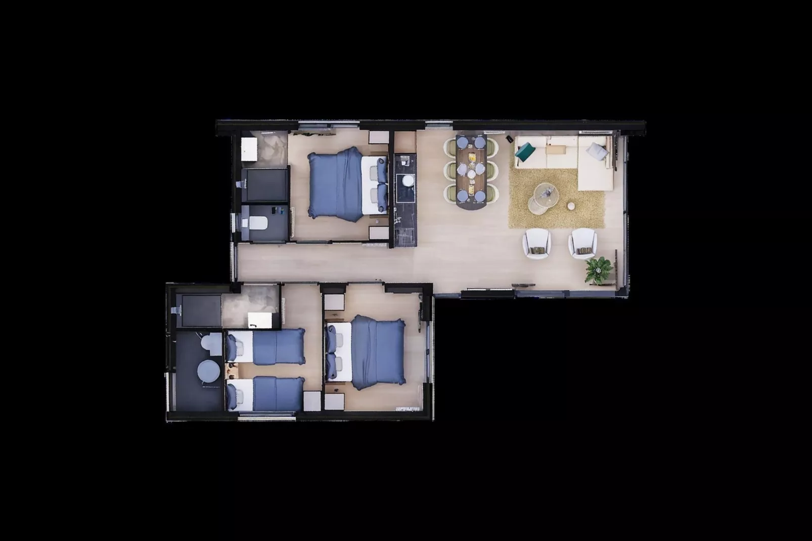Villa L-Meerzicht | 6 pers. Roof terrace - Plattegrond