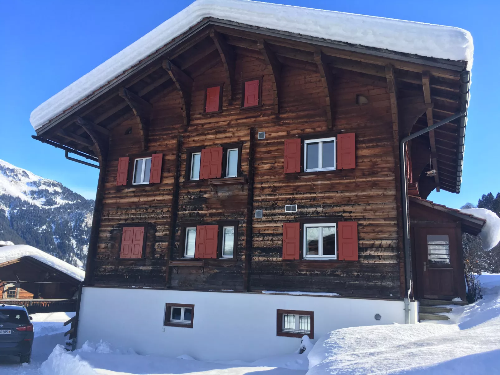 Charmantes Alpen-Appartement in Conters (Davos-Klosters/Parsenn). - Buiten