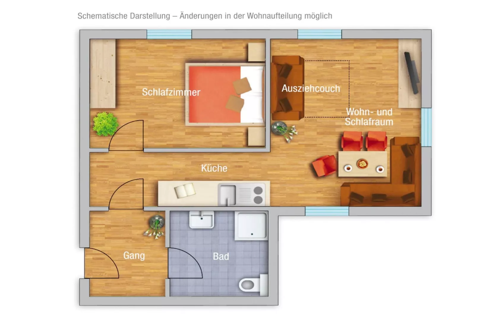 Apart Fliana Mathon - Plattegrond